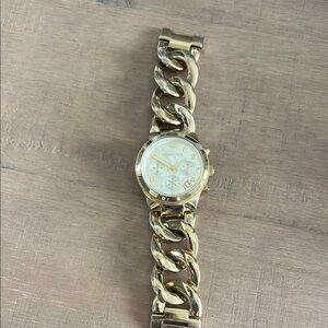 Michael Kors Gold Tone Chain-Link Chronograph Watch